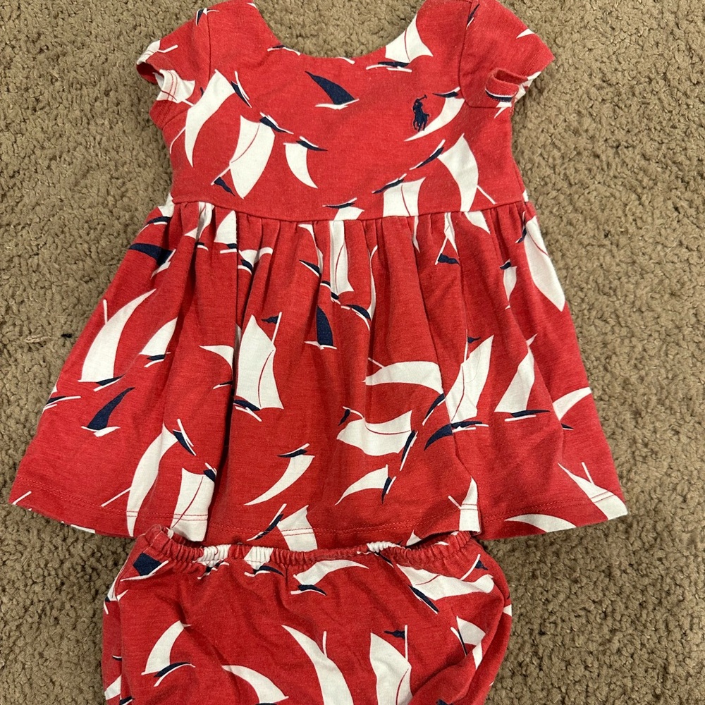Ralph Lauren Baby Sailboat Dress & Bloomers